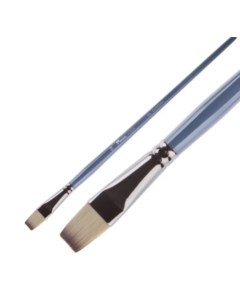 Кисть синтетика 16 плоская HI TECH 995 длинная ручка Pinax