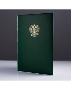 Папка адресная Герб бумвинил мягкая зелёный А4 Канцбург