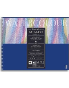 Альбом на спирали для акварели Watercolour 32х41 см 12 л 300 г 25 хлопок Fabriano