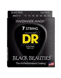 Струны для 7 ми струнной электрогитары BKE7 11 BLACK BEAUTIES Dr string