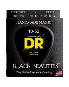 Струны для электрогитары BKE 10 52 BLACK BEAUTIES Dr string