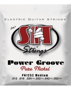 Струны для электрогитары PN1252 Power Groove Pure Nickel Medium 12 52 Sit strings