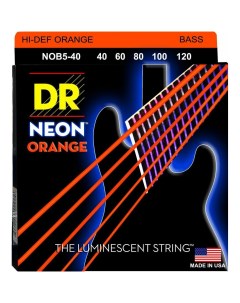 Струны для 5 ти струнной бас гитары NOB5 40 Dr string