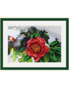 Набор для вышивания бисером Японская роза 27х18 см арт Л317 Galla collection
