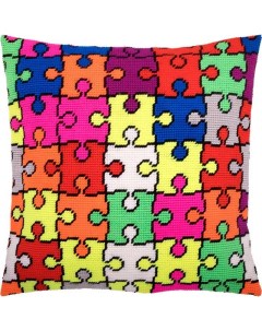 Набор для вышивания крестом подушки Мозаика V217 40x40 см от Чарівниця