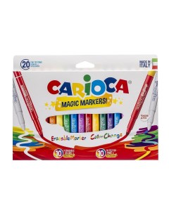 Набор перекрашивающих фломастеров MAGIC 20 шт в картонной коробке с европодвесо Carioca
