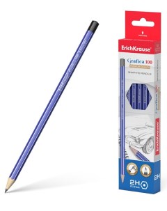 Чернографитный шестигранный карандаш Grafica 100 2H Erich krause
