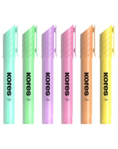 Текстовыделители High Liner Plus 1 5 мм 6 цветов Kores