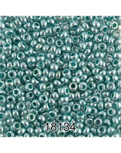 Бисер Чехия 10 0 2 3 мм 500 г цвет 18134 ф442 темно зеленый металлик Preciosa