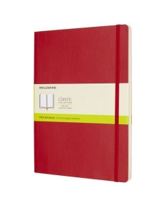 Блокнот нелинованный Classic Soft XLarge 96 листов 19 х 25 см красный Moleskine