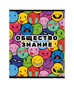 Тетрадь предметная 48 листов в клетку Error Обществознание обложка мелованная бумага бло Nobrand