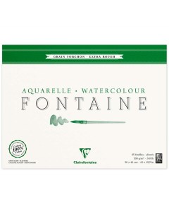 Альбом для акварели 25л 30 40 на склейке Fontaine Grain torchon 300г Clairefontaine