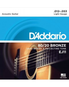 Струны для акустической гитары D ADDARIO EJ11 D`addario