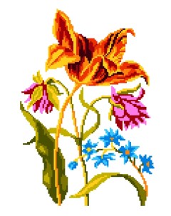 Набор для вышивания 2154 Цветы Нитекс