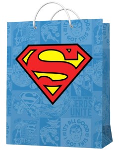 Пакет подарочный Superman 18х22 7х10 см голубой Nd play