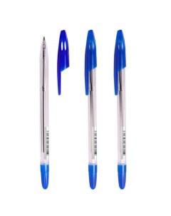 Ручка шариковая 555 323184 синяя 0 7 мм 50 штук Стамм