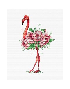 Набор для вышивания крестом на одежде Фламинго 15x9 см арт В 254 Жар-птица
