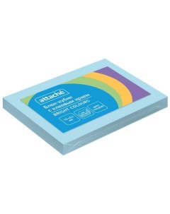 Стикеры Bright colours 76х51 мм пастельные голубые 1 блок 100 листов 1495397 Attache