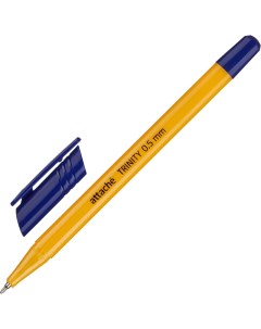 Ручка шариковая Economy Trinity оранжевый корпус синяя 0 5 мм 15шт Attache