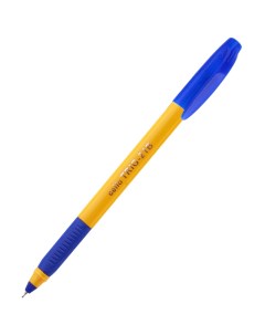 Ручка шариковая Tri Grip yellow barrel синяя 0 7мм грип штрих код 12шт Cello