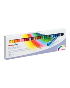 Пастель масляная 25 цветов 8 60 мм в картоне Pentel