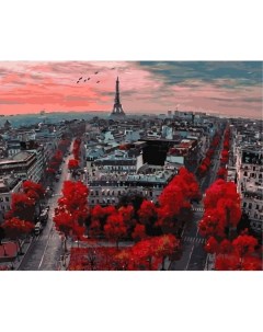 Картина по номерам Париж осенью 40 50 см Кнр
