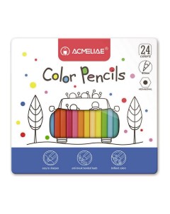 Цветные карандаши для рисования Color Pencils 24 цвета 9800 24 Acmeliae