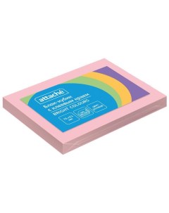 Стикеры Bright colours 76х51 мм пастельные розовые 1 блок 100 листов 1495399 Attache