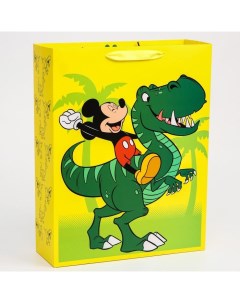 Подарочный пакет ламинированный вертикальный Dino Микки Маус 31х40х11 см Disney