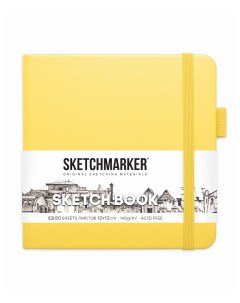 Скетчбук 2314302SM 140г м2 12х12см 160 стр цвет лимонный Sketchmarker