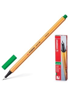 Ручка капиллярная Point ЗЕЛЕНАЯ корпус оранжевый линия письма 0 4 мм 88 36 Stabilo