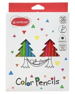 Цветные карандаши трехгранные для рисования Color Pencils 9402 36 36 цветов Acmeliae