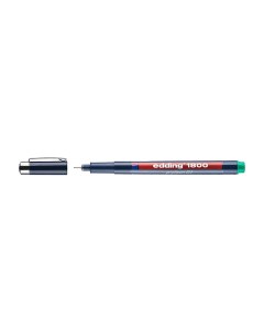 Ручка капиллярная 1800 для черчения круглый наконечник 0 1 мм Зеленый Edding