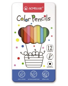 Цветные карандаши для рисования Color Pencils 12 цветов 9800 12 Acmeliae