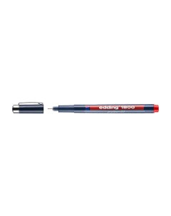 Ручка капиллярная 1800 для черчения круглый наконечник 0 1 мм Красный Edding