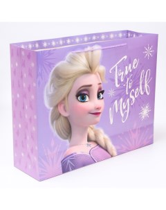 Подарочный пакет горизонтальный True to myself Холодное сердце 50х40х15 Disney
