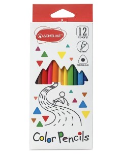 Цветные карандаши трехгранные для рисования Color Pencils 9402 12 12 цветов Acmeliae
