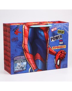 Подарочный пакет ламинированный горизонтальный Spider Man Человек паук 61х46х20 см Marvel