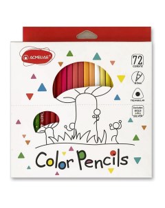 Цветные карандаши трехгранные для рисования Color Pencils 9402 72 72 цвета Acmeliae