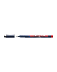 Ручка капиллярная 1800 для черчения круглый наконечник 0 3 мм Красный Edding