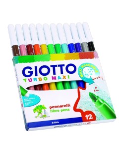Фломастеры утолщенные Turbo Maxi 12 цветов Giotto