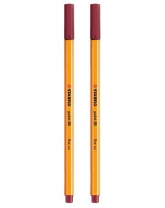 Капиллярная ручка линер для скетчинга 0 4мм Point 88 пурпурная 2шт Stabilo