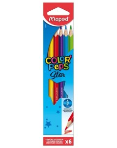 Цветные карандаши Color Peps Star 6 цветов Maped