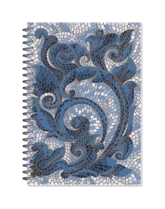 Бизнес тетрадь Мозаика синяя А5 80 листов в клетку на спирали 146x205 мм 1441270 Attache