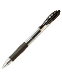Ручка гелевая BL G2 5 автоматическая резин манжет толщина письма 0 3мм черная Pilot