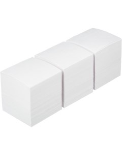 Блок для записей 9х9х9 см белый блок 3 штуки Attache