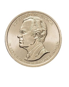 Памятная монета 1 доллар Ричард Никсон Президенты США США 2007 г в из мешка Nobrand