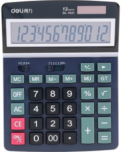 Калькулятор настольный E1631 черный 12 разр Deli