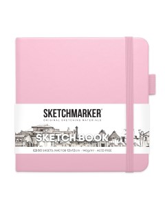 Скетчбук 2315002SM 140г м2 12х12см 160 стр цвет розовый Sketchmarker