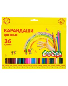 Набор цветных карандашей 36 цветов шестигранные Каляка-маляка